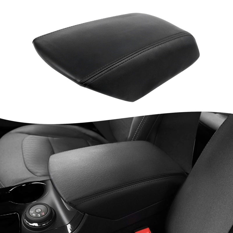 KBH Front Center Console Armrest Cover Replacement for Ford Explorer 2011-2019, Vinyl Leather Arm Rest Skin Upholstery, Anti-Scratch, Black (Leather Part Only) - Image 1